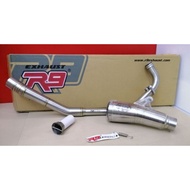 EXHAUST R9 Stainless RS150/ Y15ZR GP GPX SS Series [FULL SYSTEM] muffler Ekzos Pipe