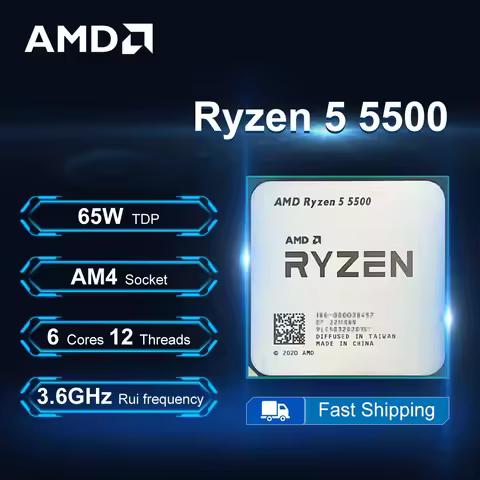 NEW AMD Ryzen 5 5500 Applicable to B550 3.6GHz 6-Core 12-Thread AM4 65W 7NM L3=16M R5 5500 Gaming Pr