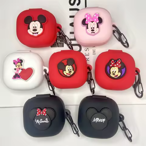 Disney Mickey Minnie Earphone Case for Samsung Galaxy Buds Live/Buds Pro/Buds 2/Buds2 Pro Silicone S