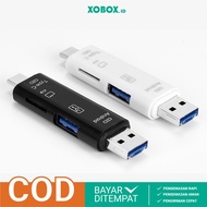 EXTRA Card Reader 5 in 1 USB 3 Type C USB Micro USB SD TF Memory Card Read OTG Adapter 48 CR5IN1 XOB