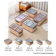 Multi Compartment Foldable Clothes Organiser Nylon Blanket Storage Organiser Checked Storage Bag Cab