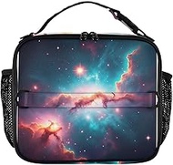 Vibrant Space Cosmos Nebula Lunch Box for Women Girls Lunch Bag Kids Mens Lunchbox for Work Animal P