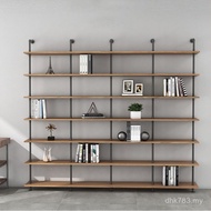 Solid Wood Shelf Bookshelf Industrial Style loft Iron Shelf Partition Large Simple Shelf Bookcase Wa