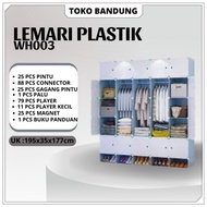 GANTUNGAN Wardrobe Portable Plastic Wardrobe 25 Doors 5 Shelves - 3 Clothes Hangers Multipurpose War