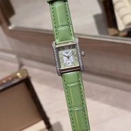 ((Top) Small Square Small Exquisite Ladies Watch Ladies Watch Famous Brand Female Watch Green Pink W