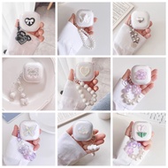 ins For Baseus WM01 / WM02 / WM02+ / E19 E20 E16 Cute love/angel Pendant Transparent Silicone Earpho