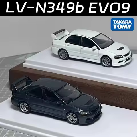 TAKARA TOMY TOMYTEC 1:64 LV-N349b EVO9 MR Alloy Motor Vehicle Diecast Models Car Toys Collection Boy