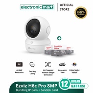 EZVIZ H6C Pro G1 8MP 4K Pan & Tilt Smart Home Camera CCTV Indoor w/SD Card 32/64/128/256GB
