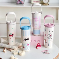 Happy Animal 900ml SUS316 Stainless Handle Tumbler SUS316 Stainless Steel Tumbler/ Cute Pastel Handl