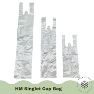 HM cup bag plain white plastic bags / singlet bags (7" x 11" / 7" x 16" / 7" x 21")