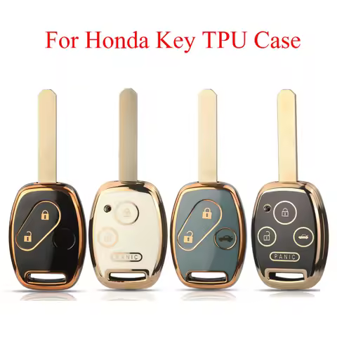 Jingyuqin 2/3/4 BTN Soft TPU Car Key Case For Honda Fit CIVIC JAZZ Pilot Accord CR-V Freed Freed Pil