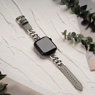 Dây đeo đồng hồ Apple Watch bằng da thật tương thích với Apple Watch Series 10/9/8/7/6/5/4/SE, Khóa 