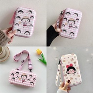 Chibi Maruko Charger Gadget Pouch|Power bank Bag|Travel Gadget bag with elastic band