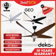 [2024 NEW] DEKA+GEO Fan 60 Inch 5 Blades 24 Speeds + Reverse Mode DC Motor Remote Control Ceiling Fa