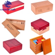 CRUNCHCRAFT​ Wooden Brain Teaser Puzzle, Unlock Luban Lock IQ Puzzle Mind Brain Teaser, Opening Puzz