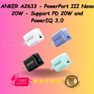 ANKER A2633 - PowerPort III Nano 20W - Support PD 20W and PowerIQ 3.0