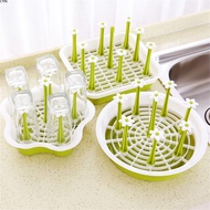 New Detachable Flower Cup Drainer Cup Drying Rack Stand With Drain Tray And Cup Washing Brush Non-Sl