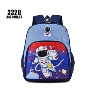 Tas Lampu Cartoon 3320 14 Inch Tas Ransel Anak Sekolah Tas Punggung Anak Motif Astronaut Frozen Ku