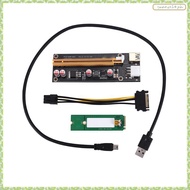 [J X Q K] NGFF M.2 M Key to USB 3.0 PCI-E Riser Card M2 to USB3.0 PCIE 16X 1X Extender with Power fo