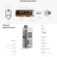 Pod Vape Aspire Cloudflask X Pod Mod Kit 75W 18650 Authentic By Aspire OFE