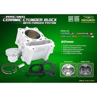Rapido 62mm Ceramic Cylinder Block Kit With Forged Piston Y15 Y15ZR 62mm Ready Stock