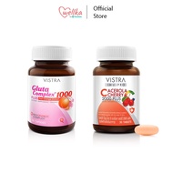 Vistra วิสทร้า IMU-PRO C Acerola Cherry 2000 Plus 30 เม็ด + Gluta Complex 1000 Plus Red Orange Extract 30 Cap.