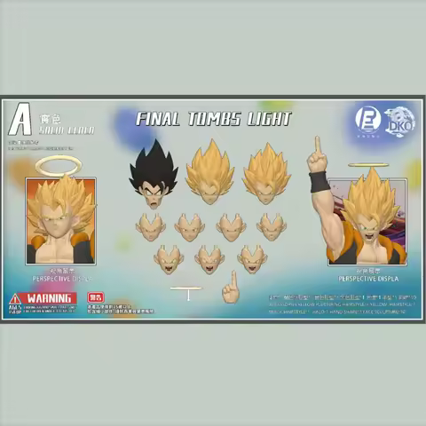 RE&DKO FINAL TOMBS LIGHT Shf Gogeta Head Sculpting Pack Super Saiyan Dragon Ball Headsculpt Gogeta H