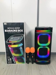 Brodu BTS-1908 BTS 2017 NEW Wireless Bluetooth Karaoke Speaker With Free Dual Digital Rechargeable W