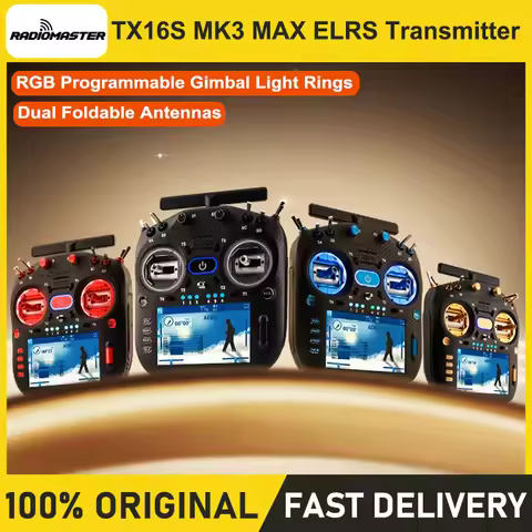 Radiomaster TX16S MK3 MAX ELRS 2.4G Transmitter AG02 CNC Hall Gimbal JR Bay & X-Band Module for FPV 