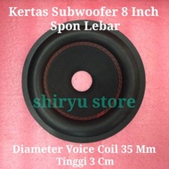 PROMO_Kertas Speaker 8 Inch SubWoofer Impor Spon Lebar Daun Speker