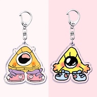 Bill Cipher Gravity Falls Baby Keychain Cute Acrylic Mica Backpack Hanging Accessories Handbag Anime