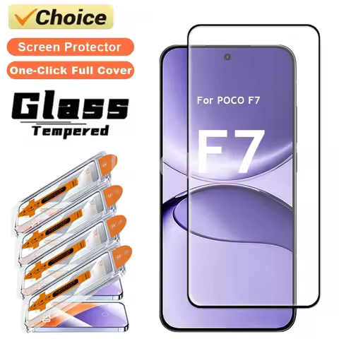 Screen Protector Glass One-Click Dust Free For Xiaomi POCO F7 Glass Oleophobic Coating Film POCO F7 