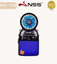 NSS Solar Radio Portable FM Bluetooth Radio with flashlight USB SD TF AUX with Fan Electric Radio