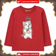Children's Long Sleeve Pajamas T-Shirt Kucitng Meow Viral Latest Trendy 2025 FV-65
