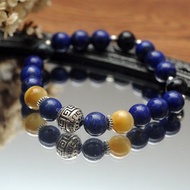 勇往直前 中性款水晶手鍊 || 青金石 藍虎眼石 黃虎眼石