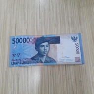 Uang kuno 50 ribu atau 50000 I gusti ngurah rai bukan WR.Supratman bukan Soeharto polymer no seri 46