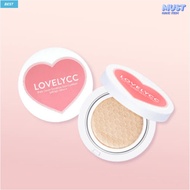 LovelyCC Pink Tone-Up Cover Essence Sun Cushion 15g SPF50+, C13 White Beige, C17 Cream Ivory, C19 Cr