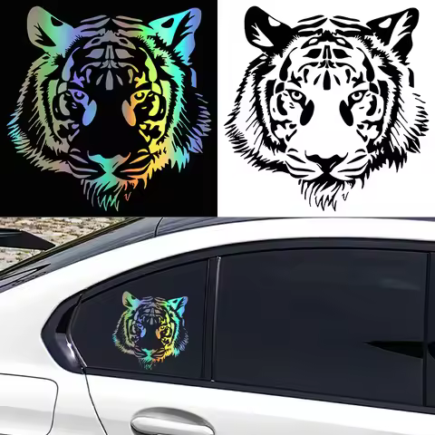 G217 20*20CM POWERFUL TIGER HEAD Personality Styling Car Sticker Automobiles Motorcycles Exterior Ac