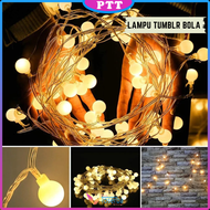 Lampu Tumblr Bola Anggur Mini 7 Meter 42 LED Lampu Hias Bulat Dekorasi Bucket Gift Box Bunga Balon F