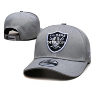 Oakland Raiders Hat Gray Black Ash Black Velcro Embroidered Caps