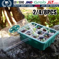【Grosir Murah】Tray Semai 12 Lubang + Alas Tutup Seeding Tray Pot Tanaman Pot PembibitanWadah Tanam H