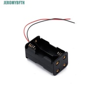 JEROMYBF AA Battery Holder Back To Back 6V Holder Case 4 * AA Batteries Case Box Plastic Battery Sto