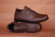 Sepatu Sneakers Formal Pansus Kulit Pria Gladio Bareto Hitam Coklat