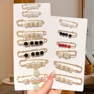 Hot 14Pcs Korean Pearl Waist Brooch Set Fashion Corsage Pins for Women Pearl Brooch