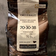 Dark NOIR 70% Callebaut Finest Belgian Chocolate 100 grams / Calebaut / Chocolate Couverture Calleba