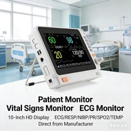 Medical Portable Patient Monitor Hospital Bedside ECG Monitor ECG/RESP/NIBP/PR/SPO2/TEMP