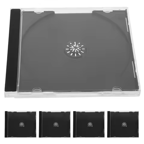5pcs Thickened Case Holder Organizer Disc Storage Box Jewel Cases DVD Album Boxes Hard Plastic Optic