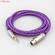 New 8 Core Audio Headphone Upgraded cables 3.5mm stereo plug to mini XLR for AK G Q701, K240S ,K271 