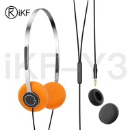 iKF Y3 Wired Retro Headphones 30mm White Magnetic Speaker HiFi Sound Quality Take Pictures Trendy Pi