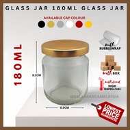 [24pcs] 1 Box 180ml Glass Jar Balang Kaca Doorgift Botol Kaca 8.1cm x 6.8cm Goodies Balang Sambal